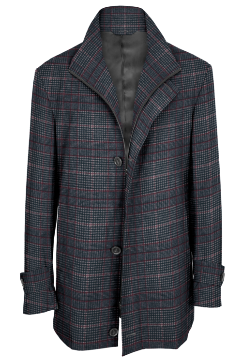 Outerwear Collection Charcoal Red Plaid