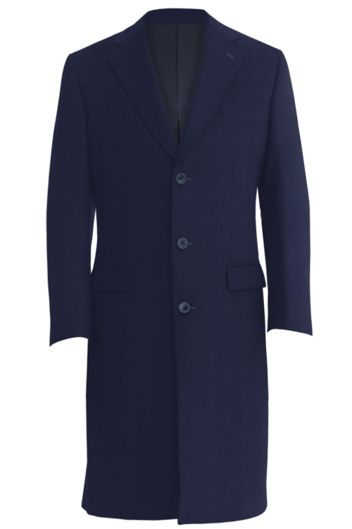 Deep Navy Three Button Topcoat