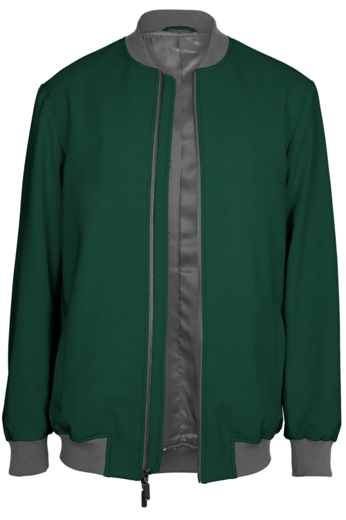 Green Solid Bomber Jacket
