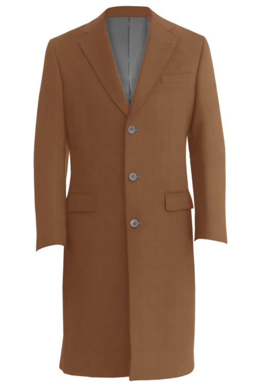 Honey Solid Three Button Topcoat
