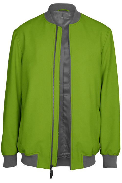 Lime Solid Bomber Jacket