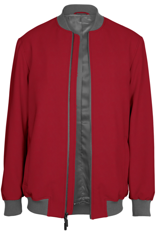 Maroon Solid Bomber Jacket