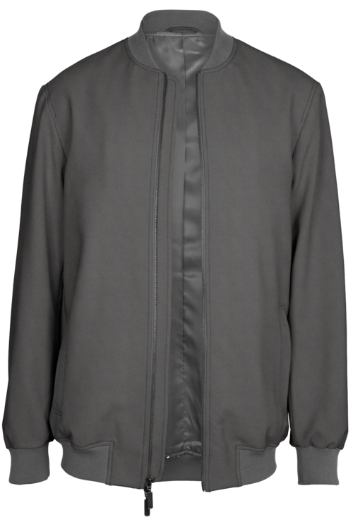 Pewter Solid Bomber Jacket