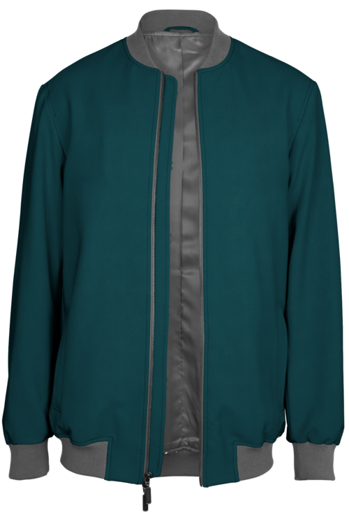 Turquoise Solid Bomber Jacket