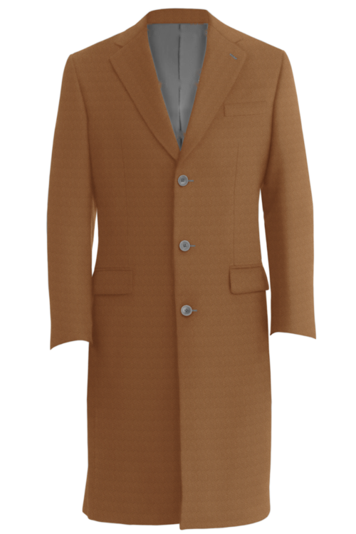 Vicuna Solid Three Button Topcoat