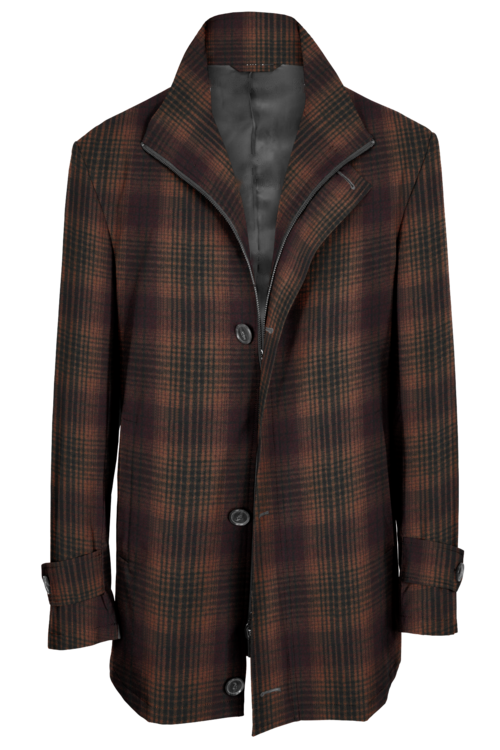 Outerwear Collection Wine Camel Plaid