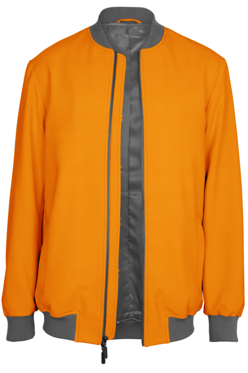 Yellow Solid Bomber Jacket