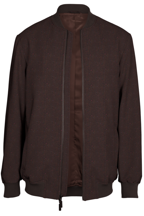 Brown Donegal Bomber Jacket
