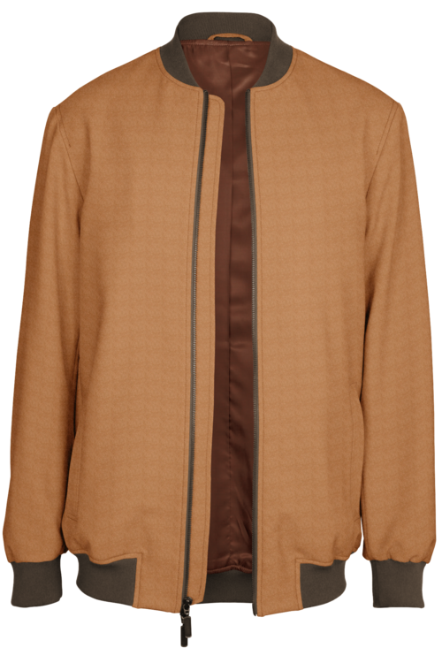 Camel Solid Bomber Jacket