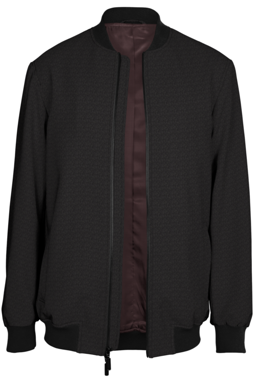 Charcoal Solid Bomber Jacket