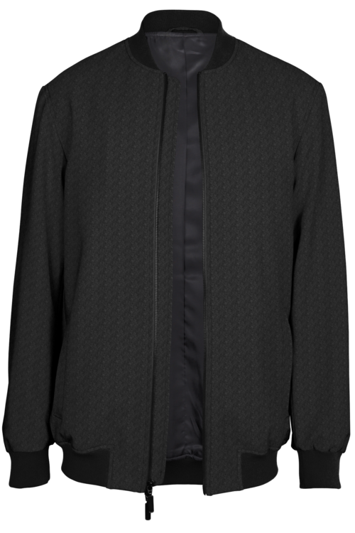 Charcoal Solid Bomber Jacket