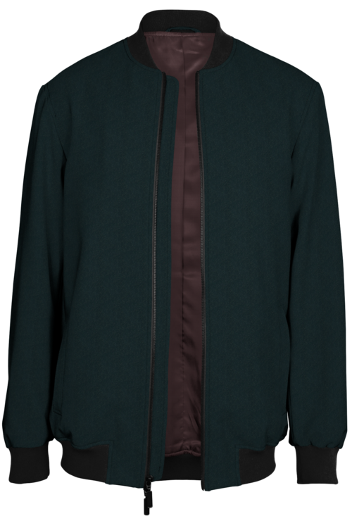 Charcoal Twill Bomber Jacket