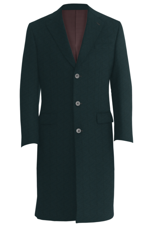 Charcoal Twill Three Button Topcoat