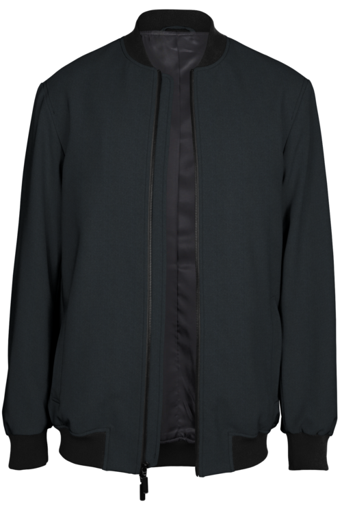 Charcoal Twill Bomber Jacket