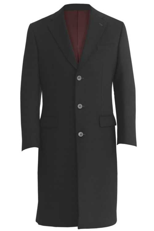Dark Brown Melange Three Button Topcoat