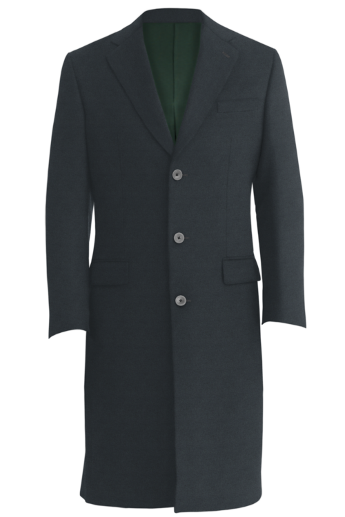 Forest Melange Three Button Topcoat
