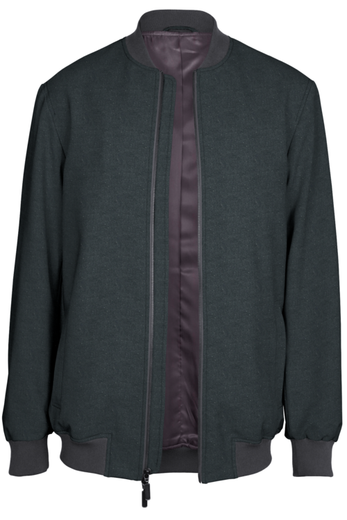 Grey Donegal Bomber Jacket