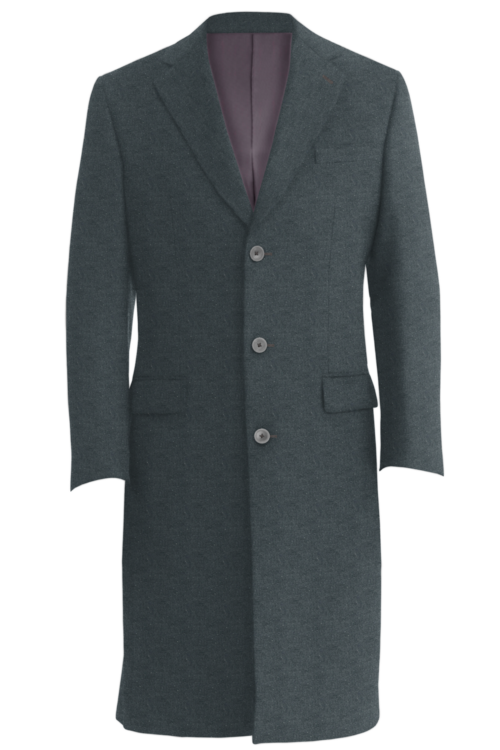 Grey Donegal Three Button Topcoat