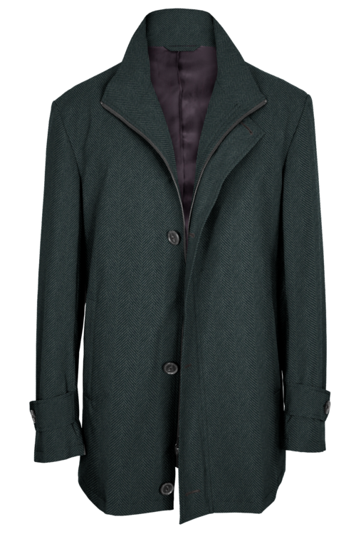 Outerwear Essentials Grey Herringbone
