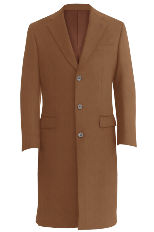 Honey Solid Three Button Topcoat