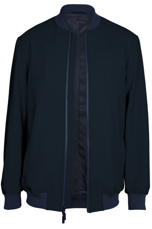 Navy Twill Bomber Jacket