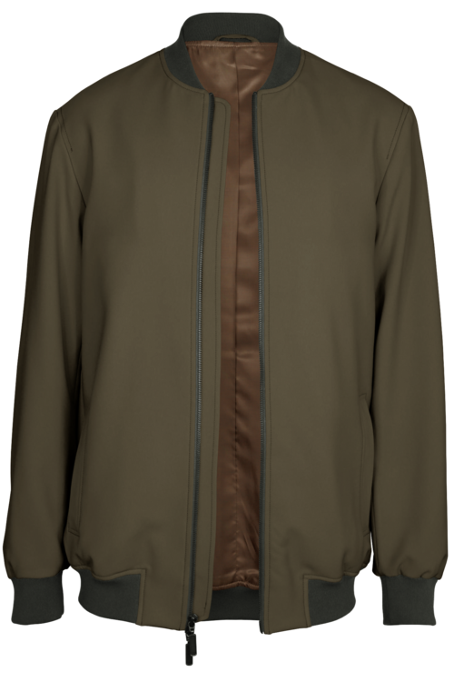 Olive Solid Bomber Jacket