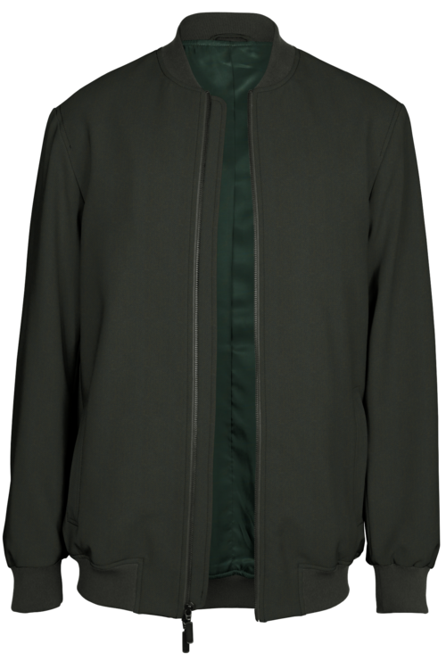 Olive Twill Bomber Jacket