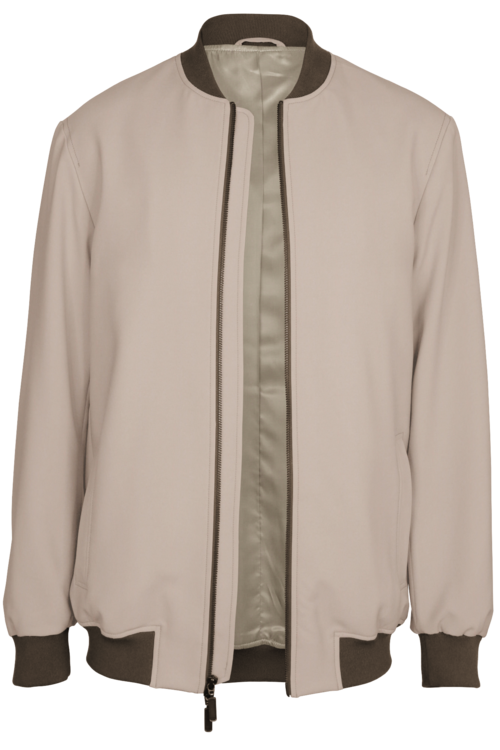 Sand Solid Bomber Jacket