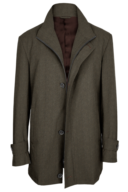 Outerwear Essentials Tan Herringbone