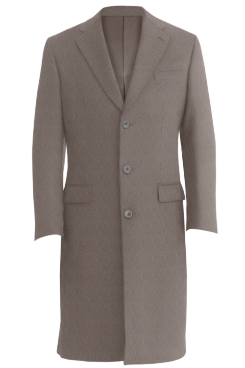Tan Twill Three Button Topcoat