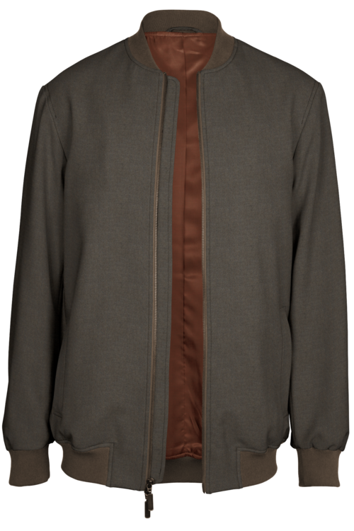 Taupe Melange Bomber Jacket