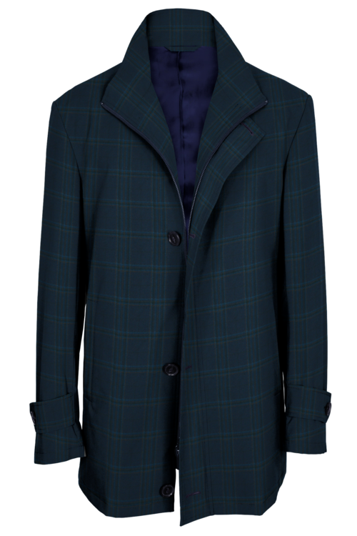 Outerwear Patterns Navy Brown Plaid