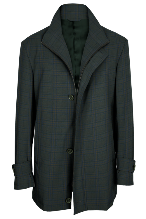 Outerwear Patterns Green Blue Plaid