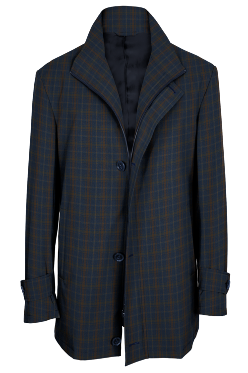 Outerwear Patterns Blue Chestnut Check