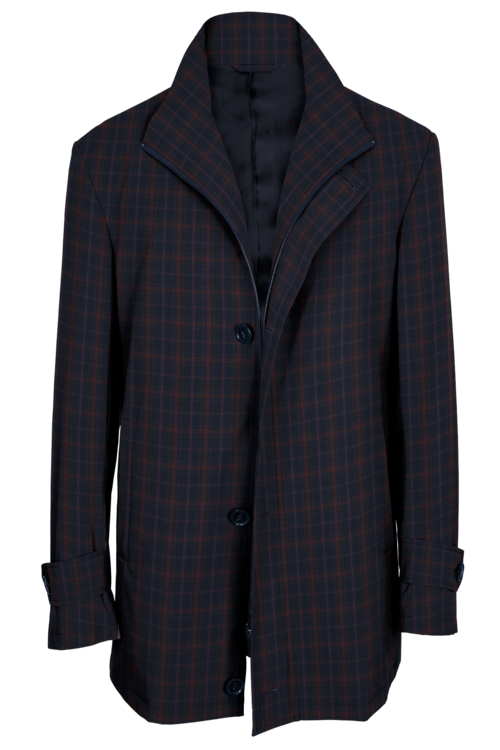 Outerwear Patterns Berry Navy Check