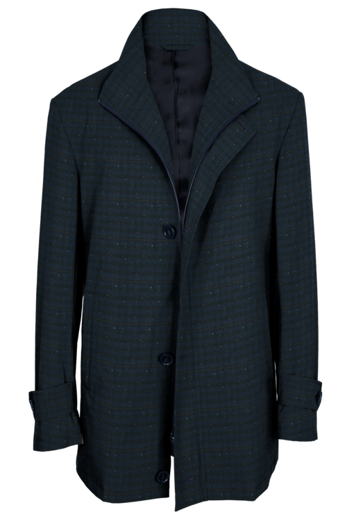 Outerwear Patterns Navy Donegal Window Check