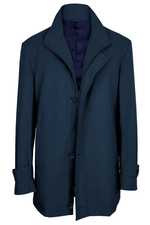 Outerwear Patterns Blue Donegal Windowpane