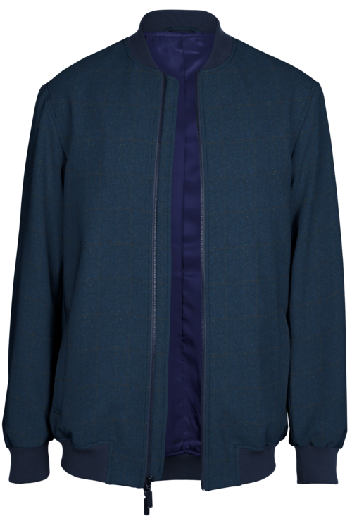 Blue Donegal Windowpane Bomber Jacket