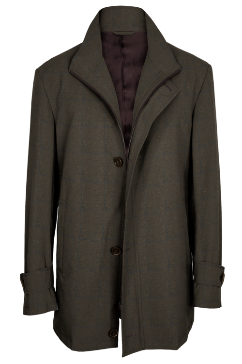 Outerwear Patterns Tan Donegal Windowpane