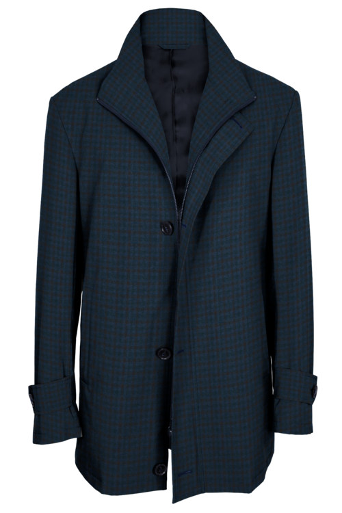 Outerwear Patterns Blue Wine Check