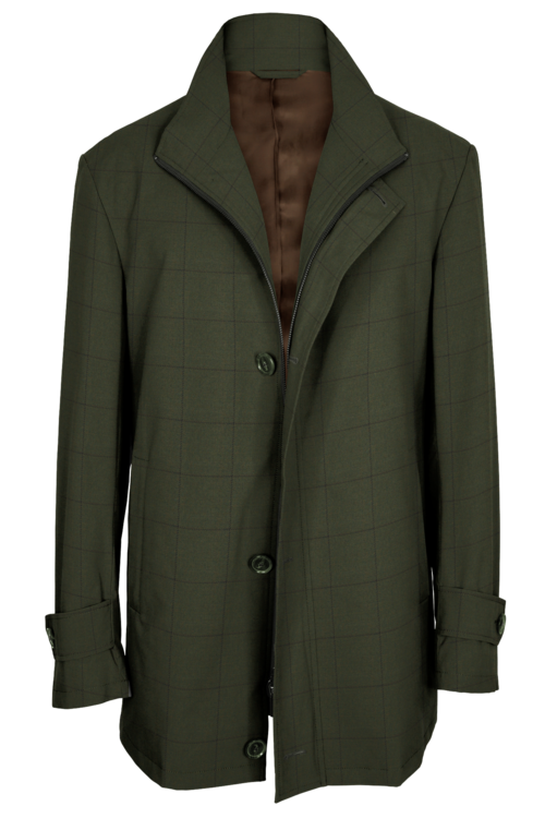 Outerwear Patterns Olive Brown Windowpane