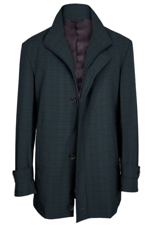 Outerwear Patterns Grey Navy Houndstooth