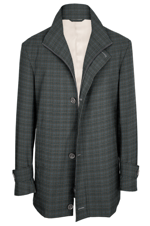 Outerwear Patterns Ivory Brown Houndstooth
