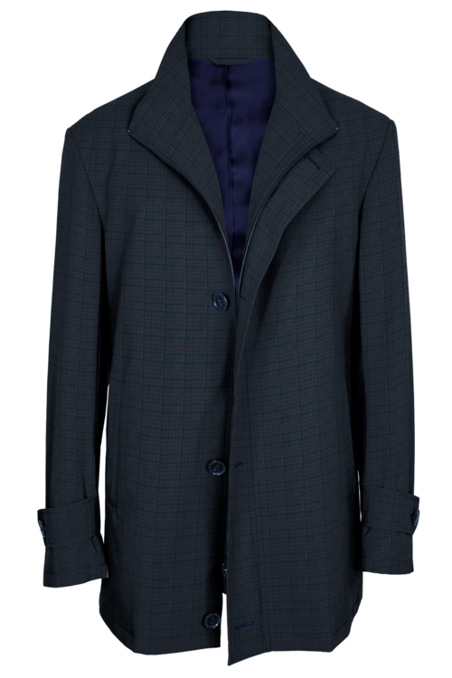 Outerwear Patterns Blue Brown Houndstooth