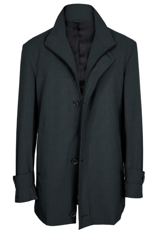 Outerwear Patterns Grey Wide Herringbone