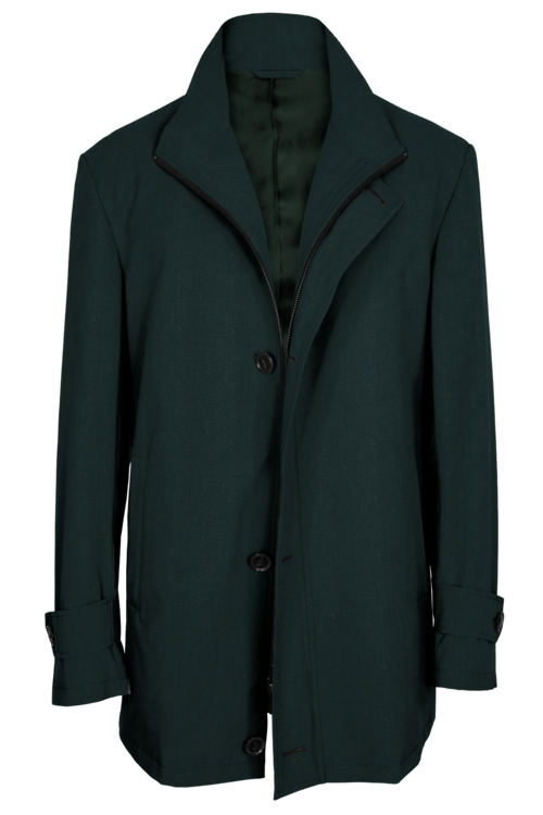 Outerwear Patterns Green Wide Herringbone