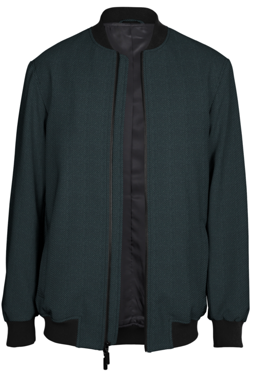 Grey Nailhead Bomber Jacket