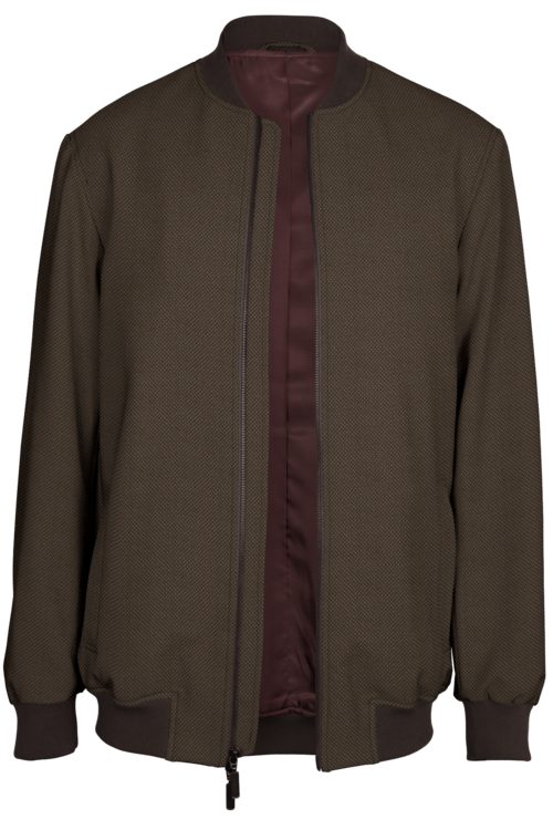 Tan Nailhead Bomber Jacket
