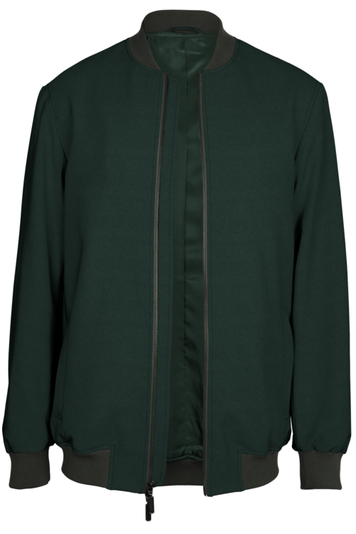 Olive Solid Bomber Jacket