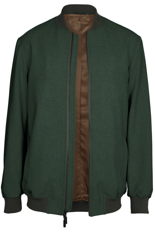 Olive Melange Bomber Jacket